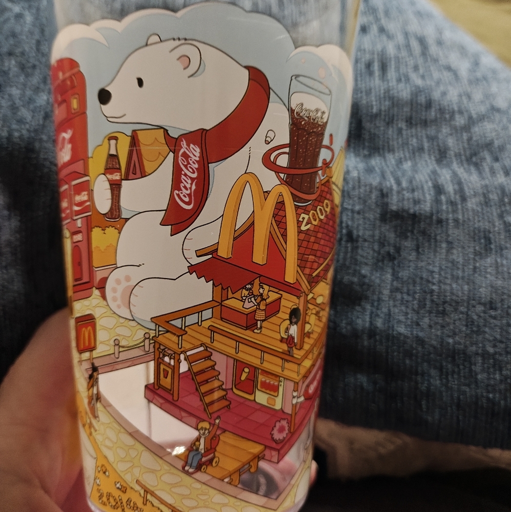 Nostalgic Coca-Cola McDonald's Polar Bear Glass Unused